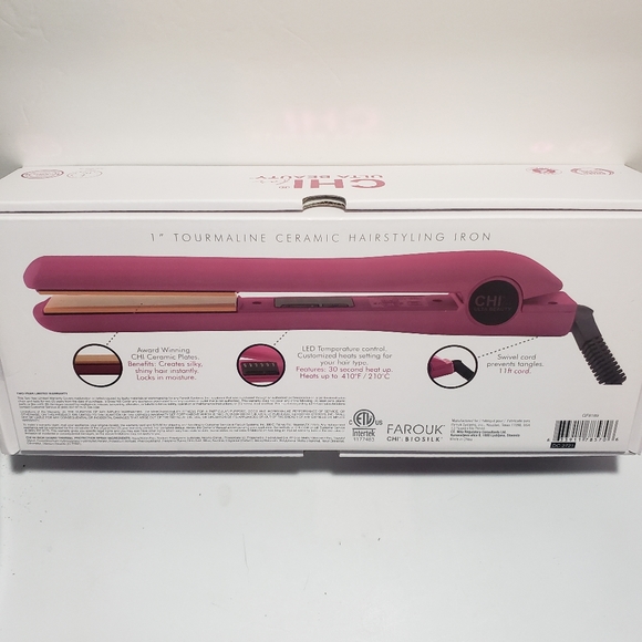 CHI For Ulta Beauty Pink 1" Tourmaline Ceramic Hair styling Iron. - Picture 5 of 5